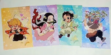 귀멸의 칼날 ufotable 엽서 4장 네즈코 탄지로 젠이츠