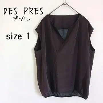 DES PRES] 슬리브리스 셔츠 풀오버 절개 디자인 시어 일본제