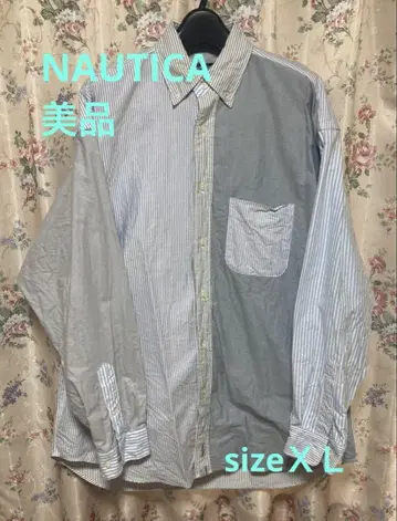 새상품급 NAUTICA 크레이지 패턴 BD 셔츠 "TOO BIG"