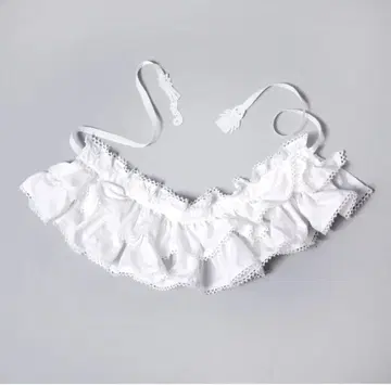 히구치 유코 Ange 프릴 탈부착 카라 화이트 보리스 잡화점 히토메짱