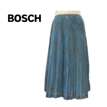 BOSCH 보쉬 전체 패턴 플리츠 스커트 미디 스커트