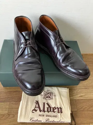 ALDEN 알든 1341 처카 부츠 버건디 코도반 9.5D