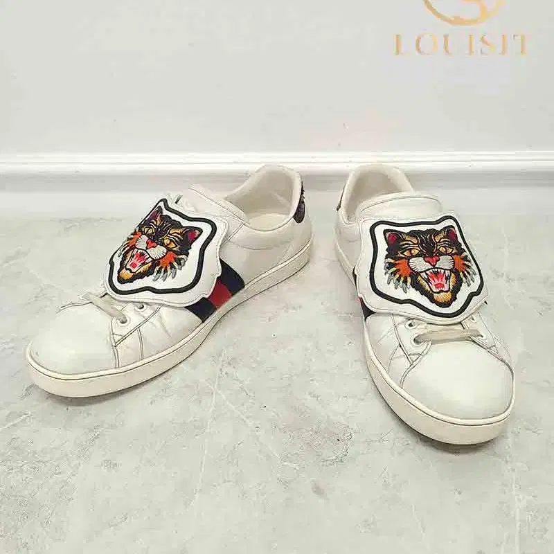 [10] 구찌 화이트 앵그리캣 패치 에이스 스니커즈