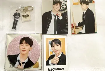 SEVENTEEN holiday 원우 캔뱃지 트레이딩 카드 인스턴트 사진