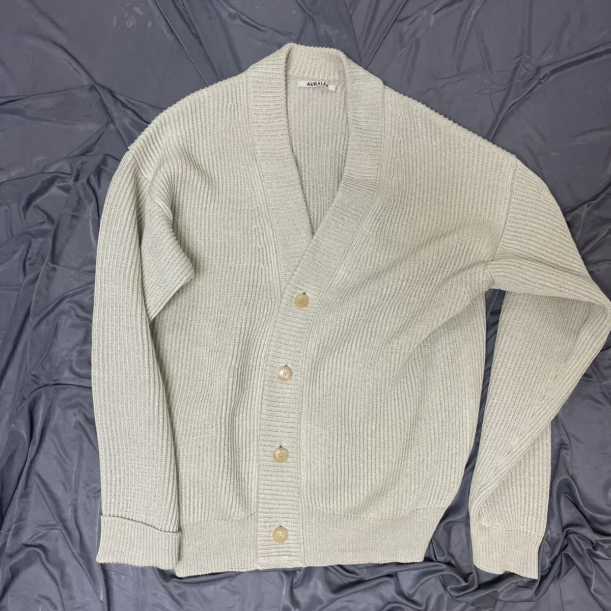 Auralee Hemp Rib Cardigan