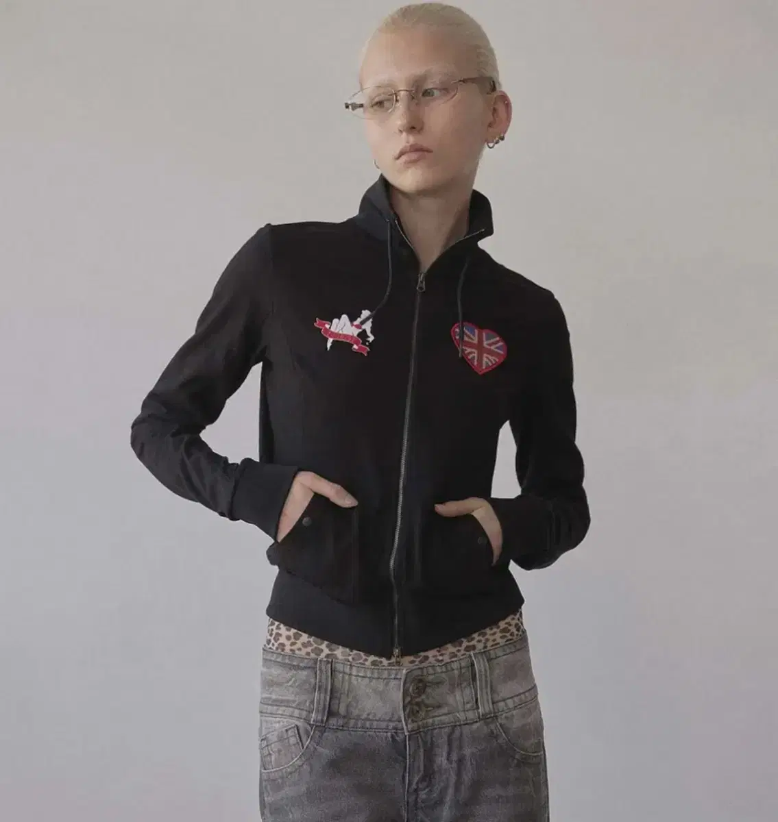 Sculptor Flag Track Zip-Up Black L