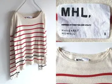 MHL. 마가렛 호웰 코튼 린넨 보더 니트 2
