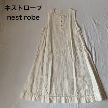 네스트로브 nest robe 아이보리 슬리브리스 린넨 원피스
