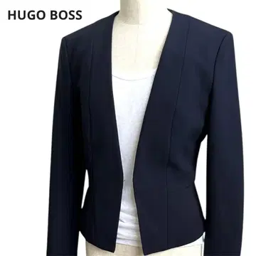 HUGO BOSS 휴고 보스 여성용 노카라 자켓 네이비