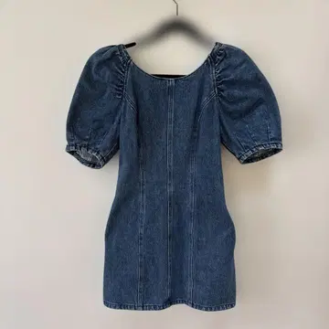 MOUSSY 데님 퍼프 슬리브 미니 원피스 새상품급