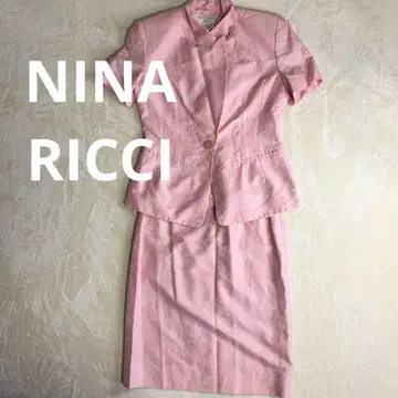 Nina Ricci 세트업 핑크 자켓 스커트 레트로 42