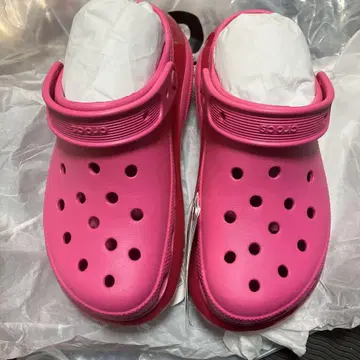 오늘 가격 인하 핑크 클로그 샌들 메가 크러쉬 락 23cm 통굽