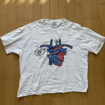 80s- Hanes 티셔츠 USA제 medtronic 심장 해부학