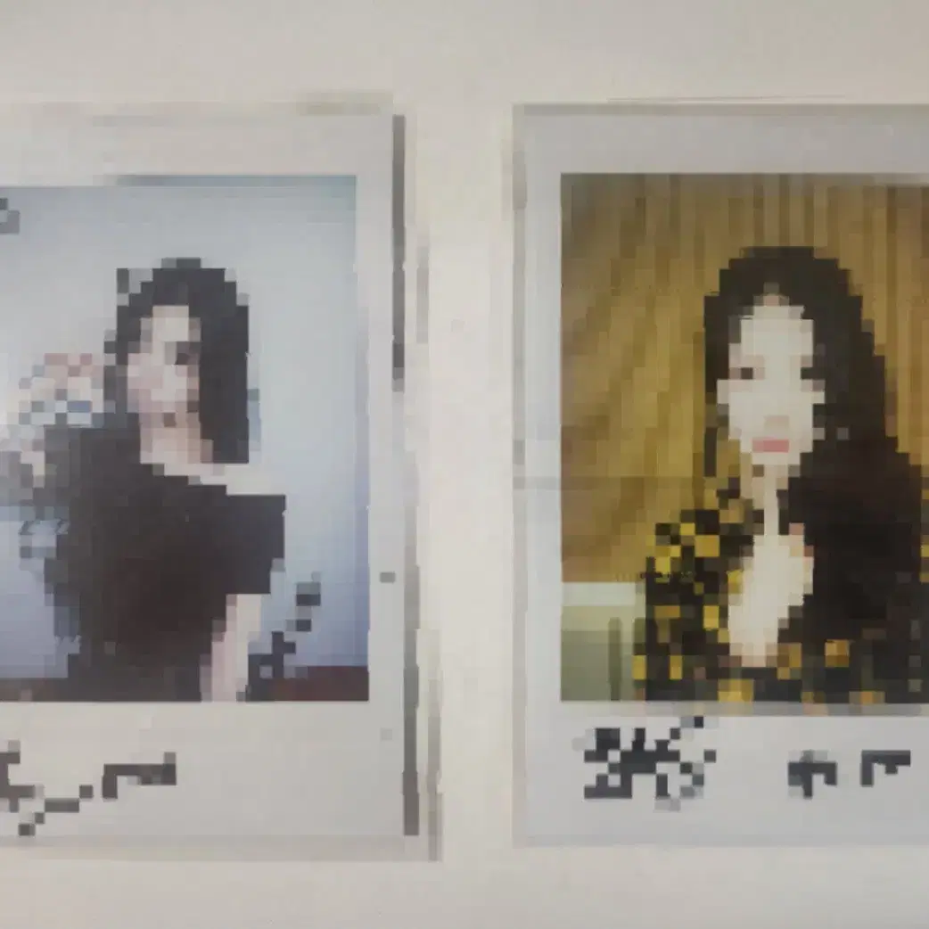 Triples Sohyun Ubin sign pola. Teu-e sign polaroid on