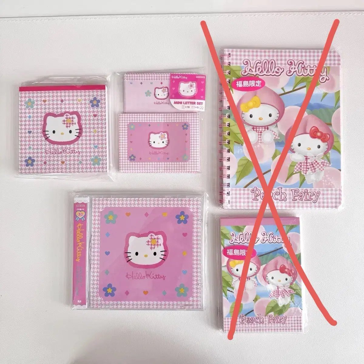 (Bulk) Sanrio Kaohana Peach Notebook Memo Pad Hello Kitty Vintage Hello Kitty