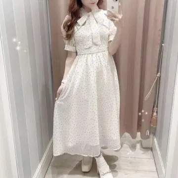 evelyn 에블린 도트 롱 OP