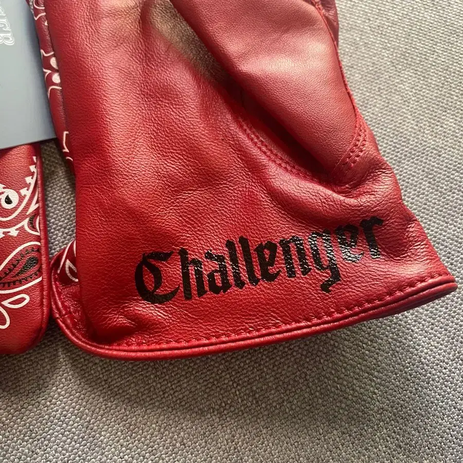 CHALLENGER/BANDANA LEATHER GLOVE/M