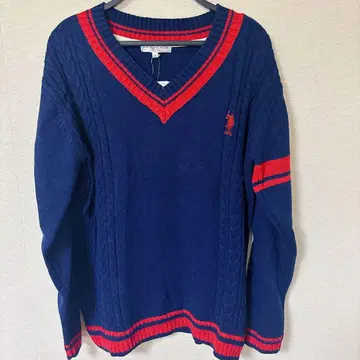 U.S.POLO ASSN. 세터 니트 여성용 네이비 LL 사이즈