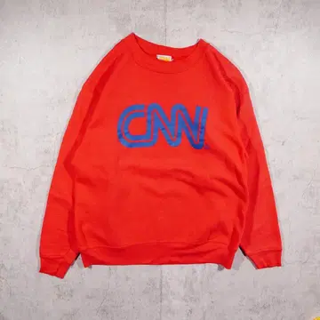 90s USA제 CNN TV국 맨투맨 빅 로고 미국제 빈티지