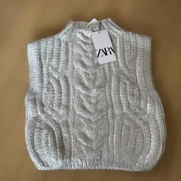 자라 메탈릭 케이블 니트 사이즈: M