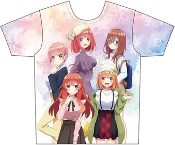 5-0502-1 5등분의 신부 풀 그래픽 티셔츠