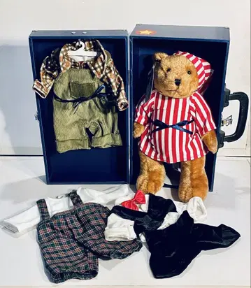 테디베어와 의상 트렁크 세트 Traveler Bear 13.5인치