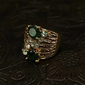 빈티지 골드 지르코니아 레트로 앤티크 반지 18호