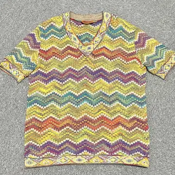 MISSONI 미쏘니 코튼 멀티 컬러 니트 반팔