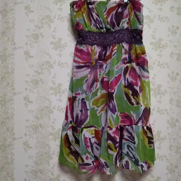 포에버21 플라워 프린트 남국풍 튜닉 드레스