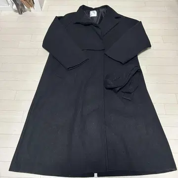 YEVS 블랙 롱 코트 프리 사이즈