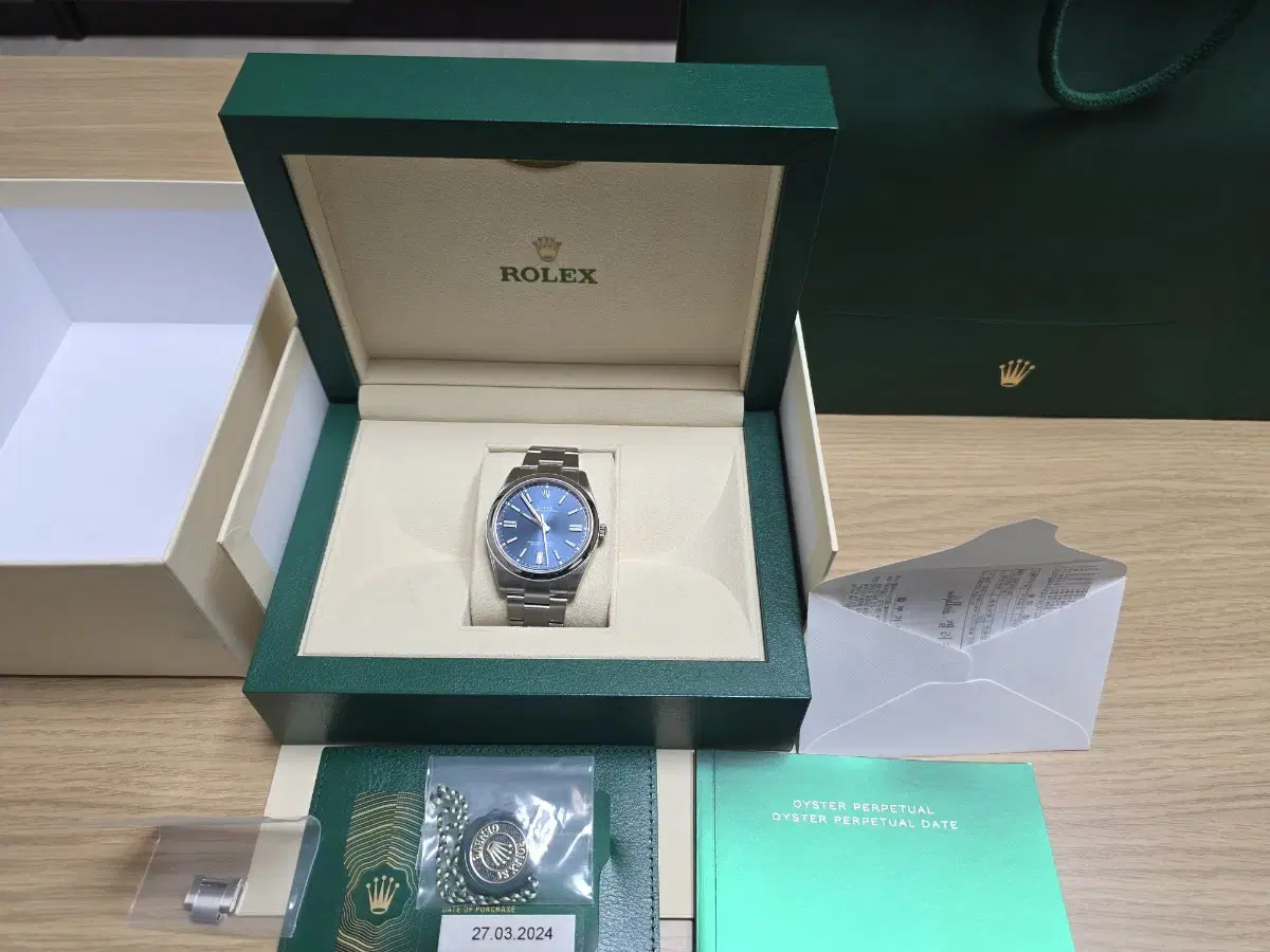 Rolex OP41 blue dial domestic full set