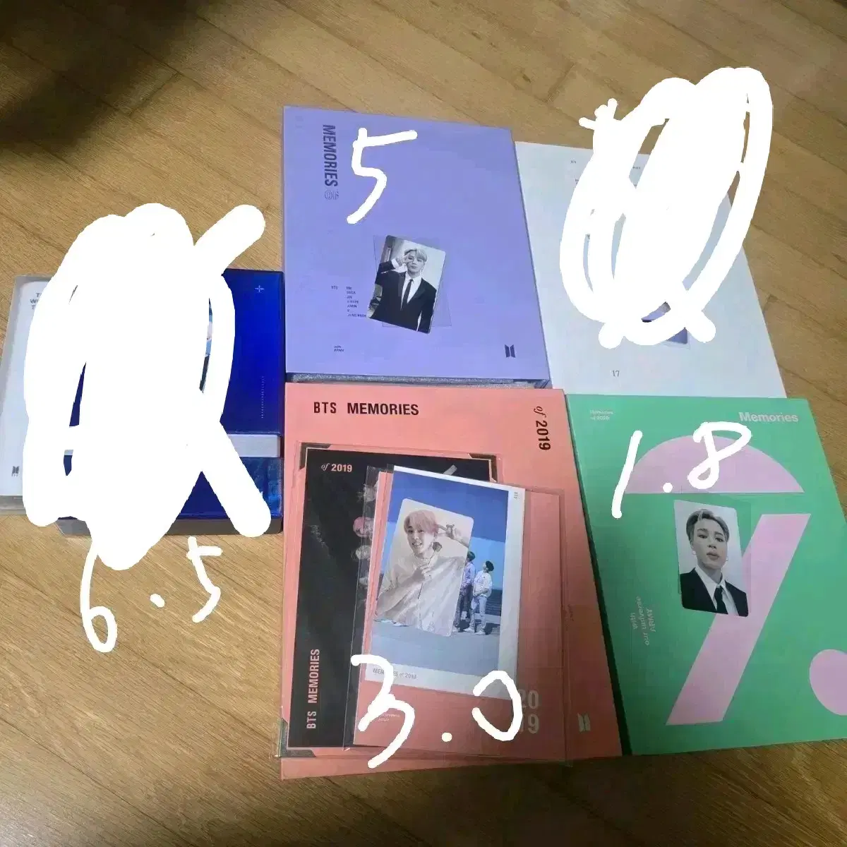 방탄 지민 메모리즈 윙즈투어 콘서트 dvd 포카포함 풀셋양도. bts