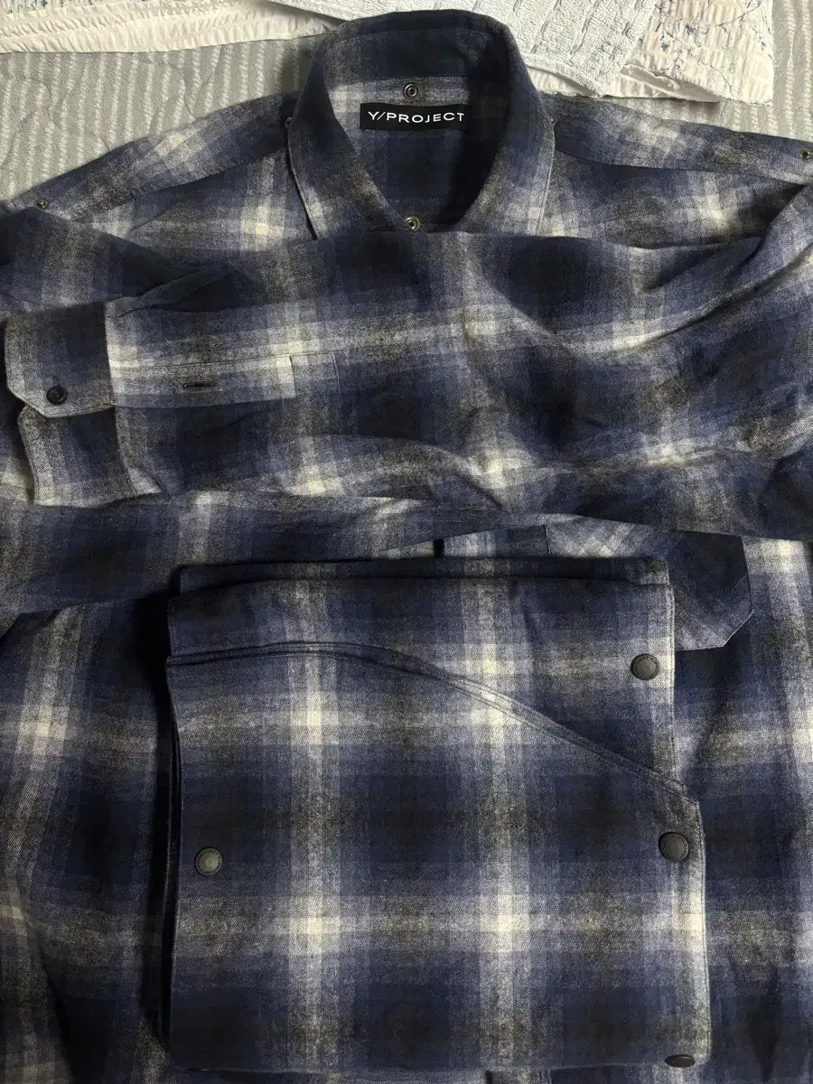 Y/project Snap Off Shirt Blue L
