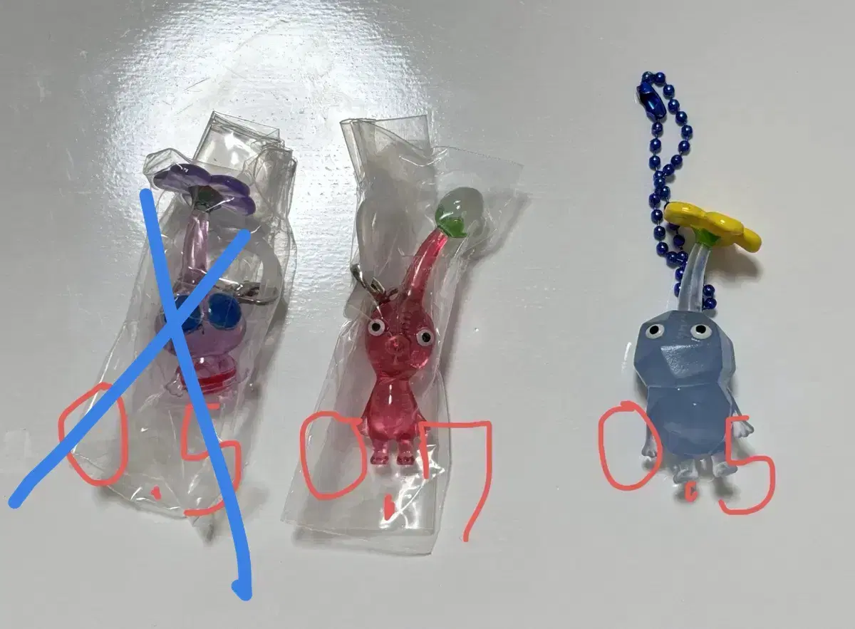 피크민 메지루시 구미 얼음 불 날개 핑크 빨강 파랑 닌텐도