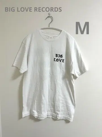 BIGLOVE RECORDS 반팔 티셔츠 화이트 M