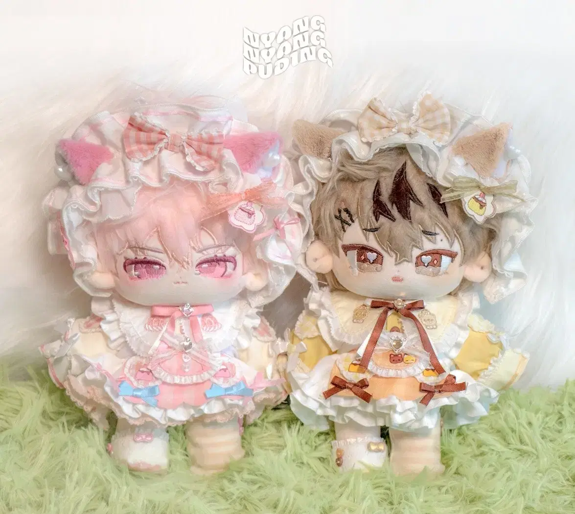 Wooble Meow Meow Pudding Pink Yellow 20cm Doll Clothes