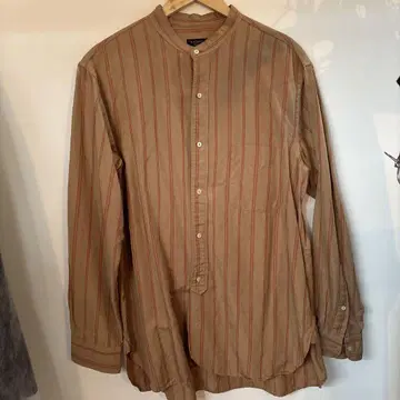 A Vontade XL 긴팔 셔츠 베이지 빨간색 스트라이프