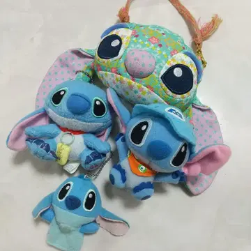 스티치 봉제 인형 마스코트 파우치 세트