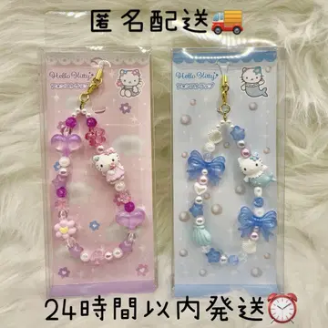 새상품 산리오 키티 폰 스트랩 페어리 스트랩 머메이드