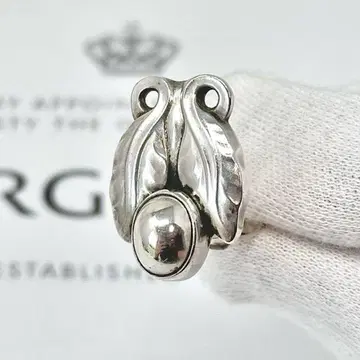 GEORG JENSEN 108 실버 귀걸이 한쪽 귀 리프 925S