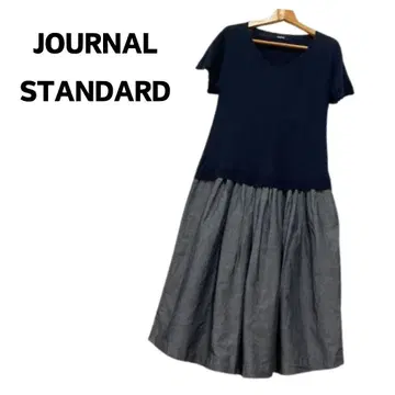 JOURNAL STANDARD 니트 린넨 이소재 롱 원피스