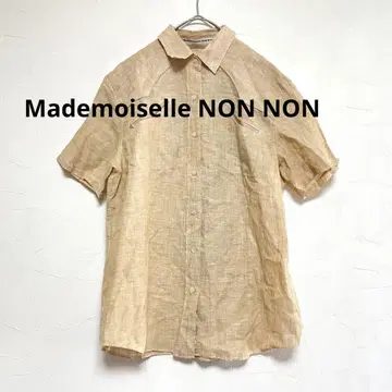 마다모아젤 논논/린넨 셔츠 반팔 베이지 여성용 M