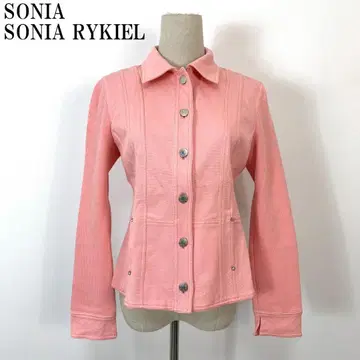 소니아 리키엘 코튼 긴팔 절개 자켓 핑크 40 B164