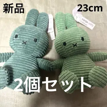 BON TON TOYS 미피 코듀로이 봉제 인형 2개 세트 그린