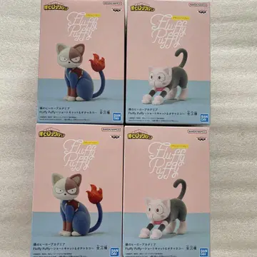 히로아카 Fluffy Puffy 숏 캣 오차네코 4개 세트
