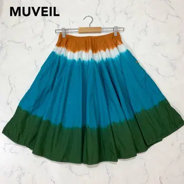 MUVEIL 무베일 무릎 기장 플레어 스커트 부드러운 실루엣 S
