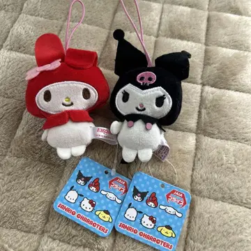 마이멜로디&쿠로미 봉제 인형 키링
