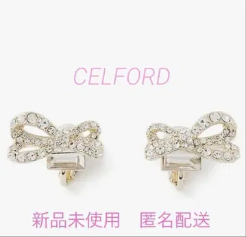CELFORD 랩핑 보우 비즈 귀걸이 미사용 새상품 익명 배송