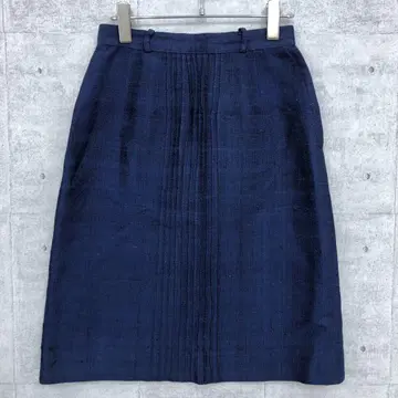 오리엔탈 일본풍 레트로 구제 의류 질감 네이비 나염 네프 핀턱 스커트