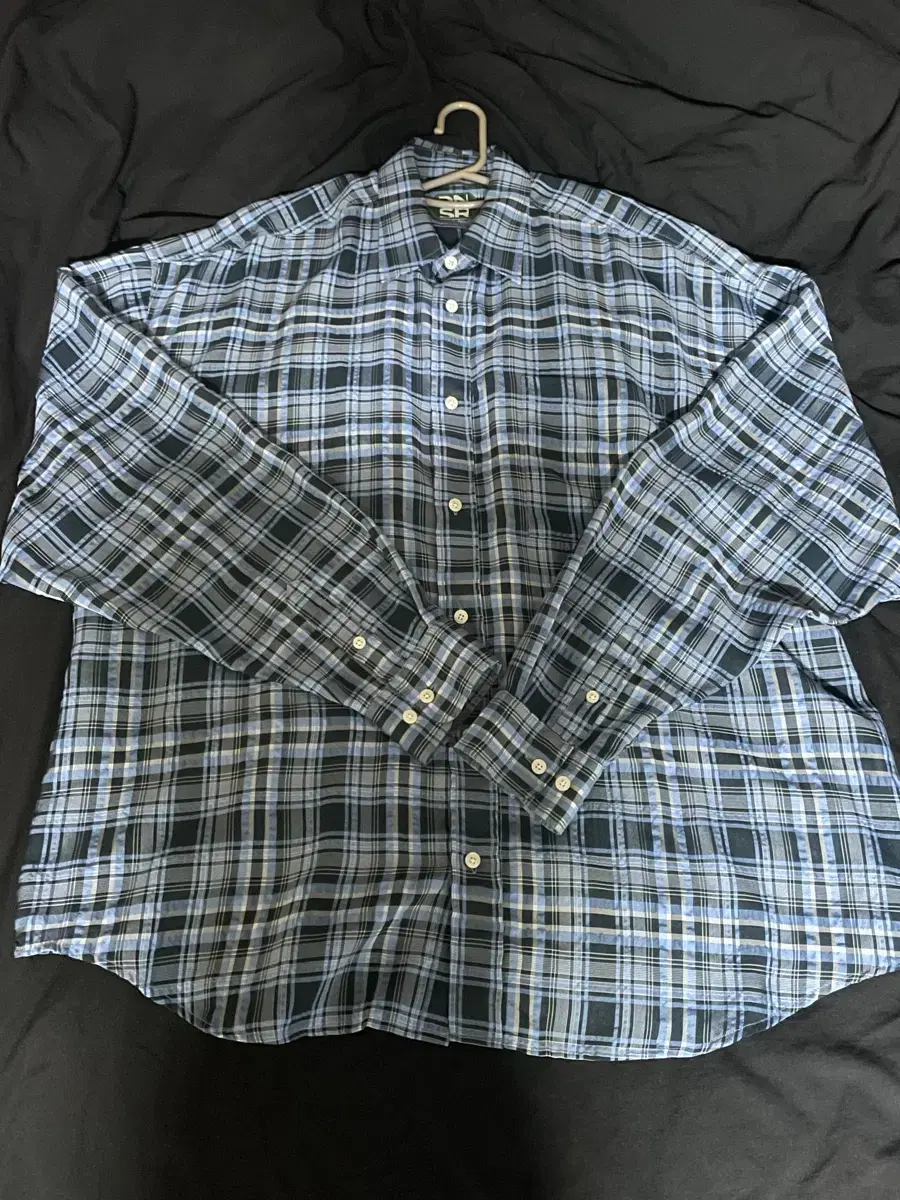 DNSR Oversized Checkered Shirt, Blue